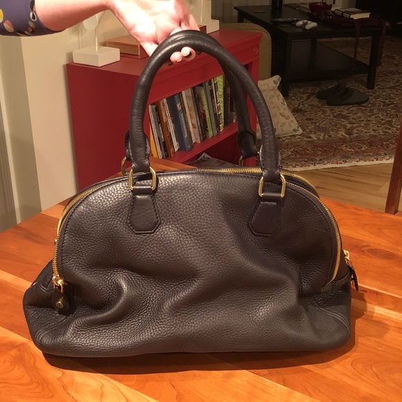J. Crew Black Leather Biennial Satchel - Picture 4 of 7